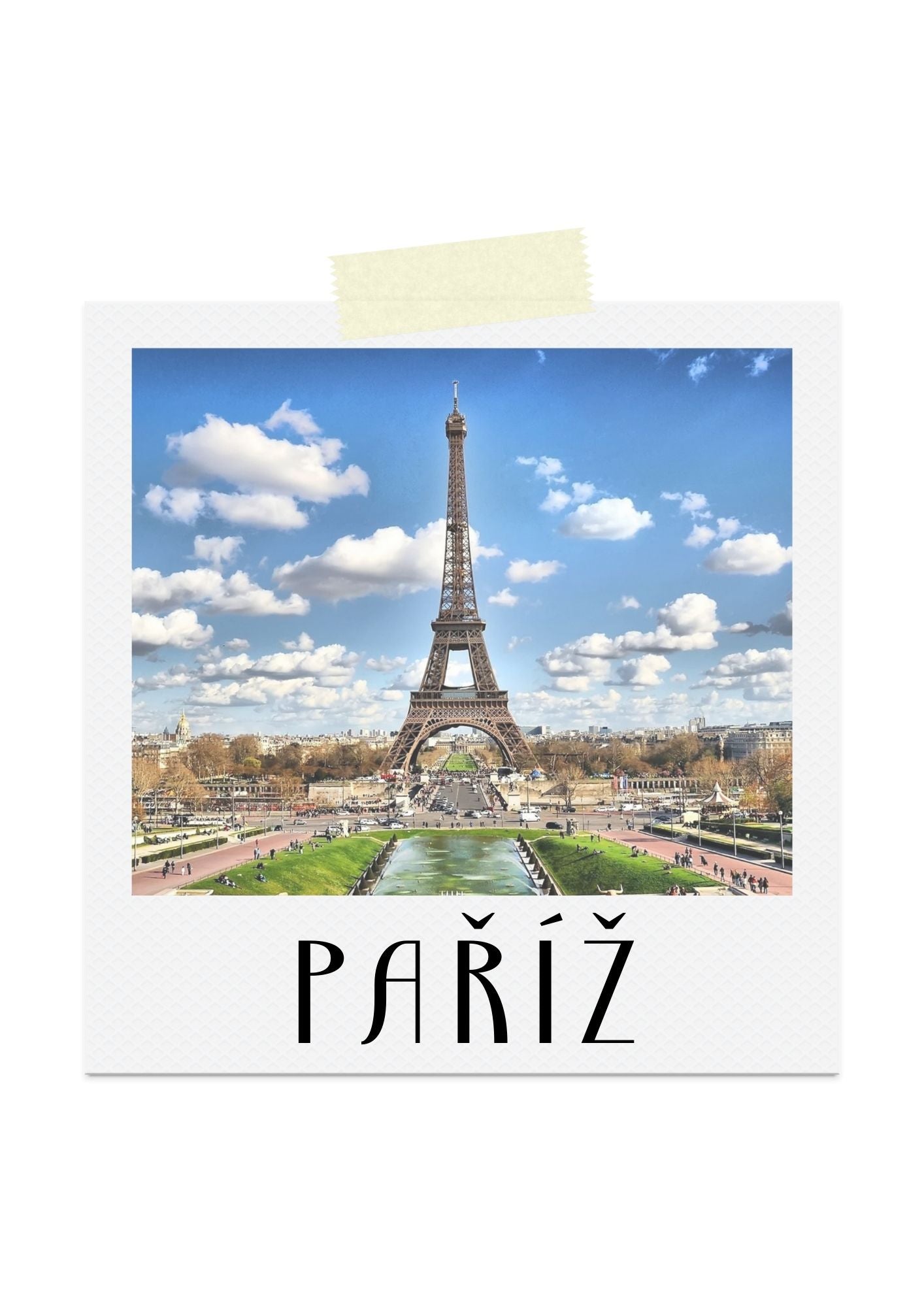 Itinerář Paříž PDF – Eiffelova věž s parkem, symbol čtyřdenního výletu do Paříže.